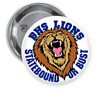 Lions Pin Backed Button