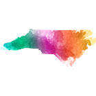 North Carolina Rainbow Splat Decal