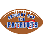 Anybody But the Patriots Superbowl Football Pigskin Car Magnet