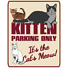 Kitten Parking Only Rectangle Aluminum Sign