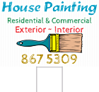 House Painting Yard Sign Front