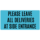 Delivery Notice Instructions Rectangle Door Static Cling