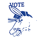 Rhode Island Vote Democrat Decal