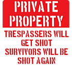Private Property Aluminum Sign Front
