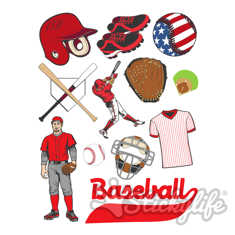 Dohobby 500 Pcs Baseball Stickers Roll - DIY Self-Adhesive Labels For Sports Party