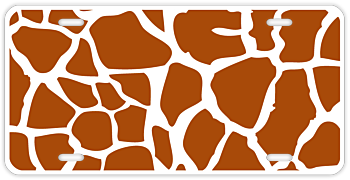 Giraffe License Plate