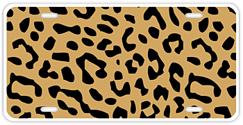 Leopard License Plate