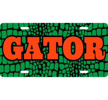 Gator Skin License Plate