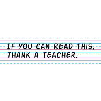 Thank a Teacher Rectangle Bumper Sticker