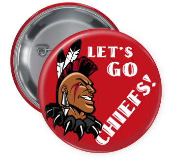 Chiefs Pin Backed Button