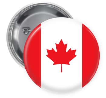 Canada Pin Backed Button