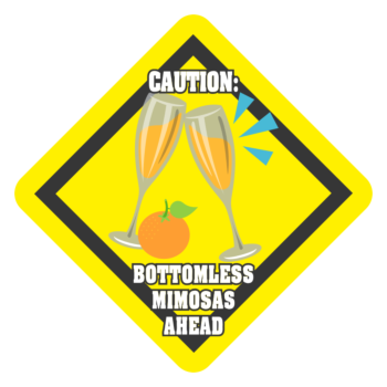 Bottomless Mimosas Diamond Car Magnet