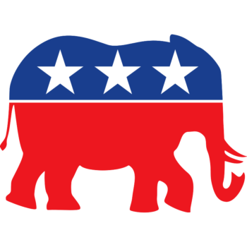 Elephant Shaped Republican Party Vinyl Decal