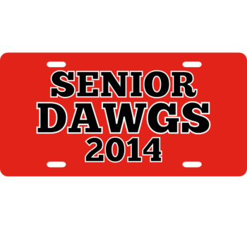 Senior Dawgs License Plate