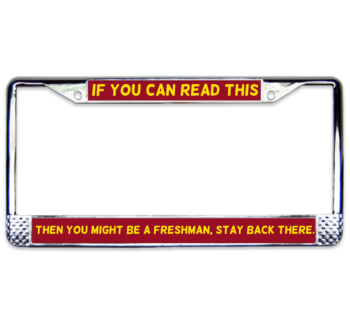 Senior Vs Freshman Chrome License Plate Frame