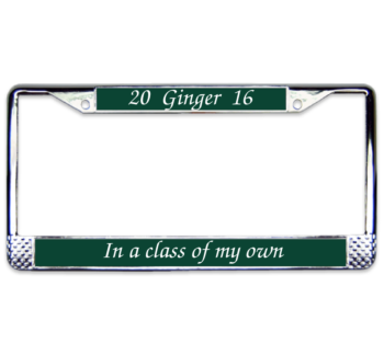 Ginger Chrome License Plate Frame