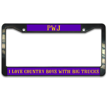 Initials Plastic License Plate Frame