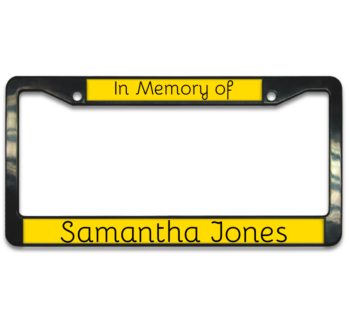 Memorial License Plate Frame