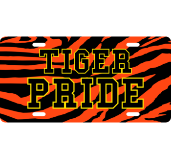 Tiger Pride License Plate