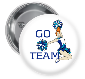 Go Team Pin Backed Button