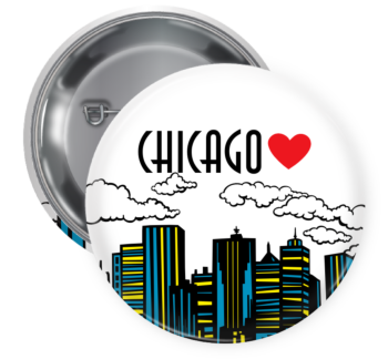 Chicago Pin Backed Button