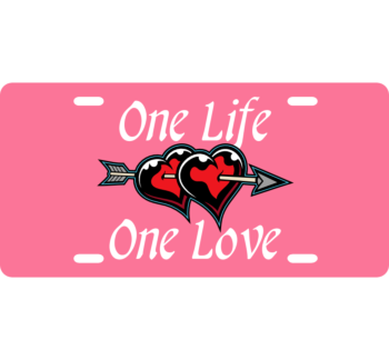 One Life One Love License Plate