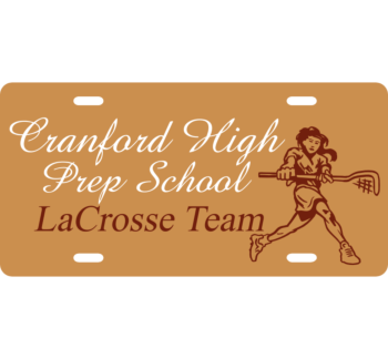 High School Lacrosse License Plate