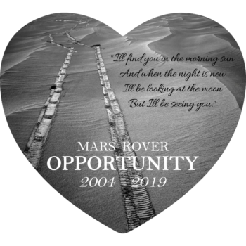 Goodnight Opportunity Memorial Heart Car Magnet