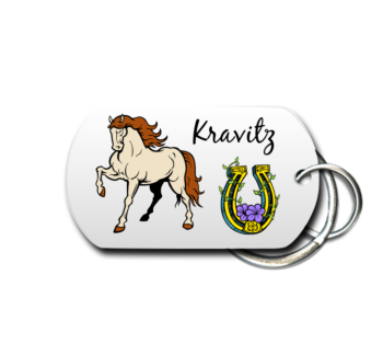 Personalized Horse Key Chain Front