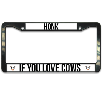 Honk for Cows License Plate Frame