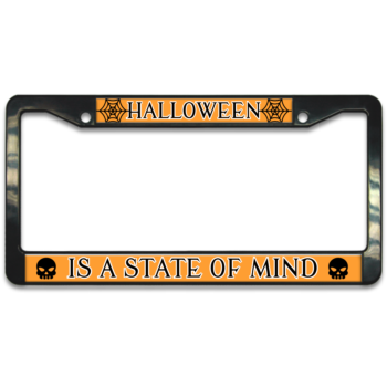 Halloween Custom Black Plastic License Plate Frame