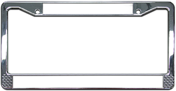 Plastic License plate frame with chrome finish