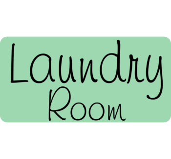 Laundry Room Aluminum Sign Front