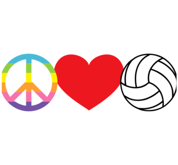 Peace Love & Volleyball Car Magnet