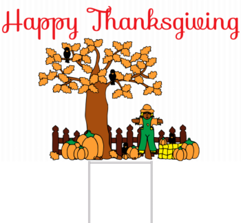 Thanksgiving Yard Sign Front