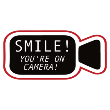 Smile You're On Camera Security Surveillance Warning Static Cling