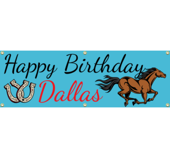 Horse Themed Birthday Banner