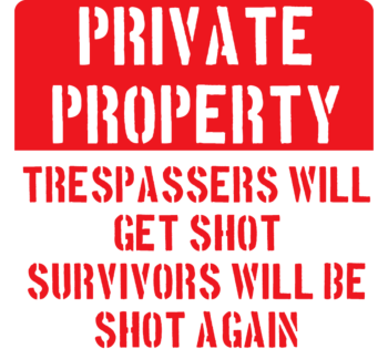 Private Property Aluminum Sign Front