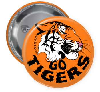 Tigers Pin Backed Buttons