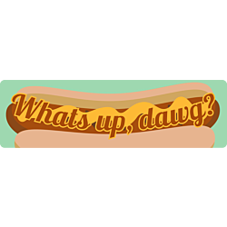 Custom Hotdog Bumper Car Magnet