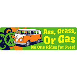 No Free Ride Bumper Sticker
