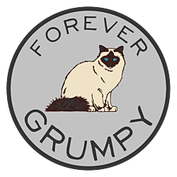Forever Grumpy Cat Circle Car Magnet