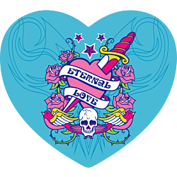 Eternal Love Heart Decal