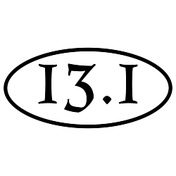 Half Marathon Oval Vinyl Decal