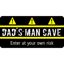 Dad's Man Cave Custom Aluminum Sign