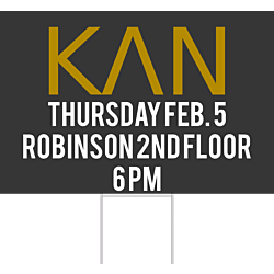 Fraternity Rush Yard Sign Front