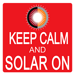 Keep Calm and Solar On Square Car Magnet