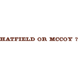 Hatfield Or McCoy Vinyl Lettering