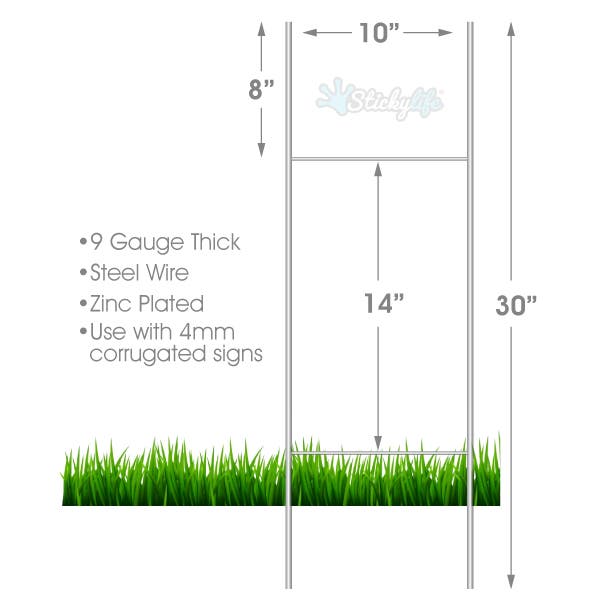 yard sign stake measurements