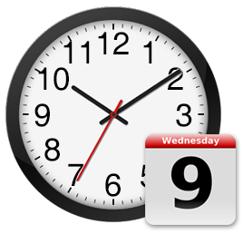 Turnaround time clock and calendar